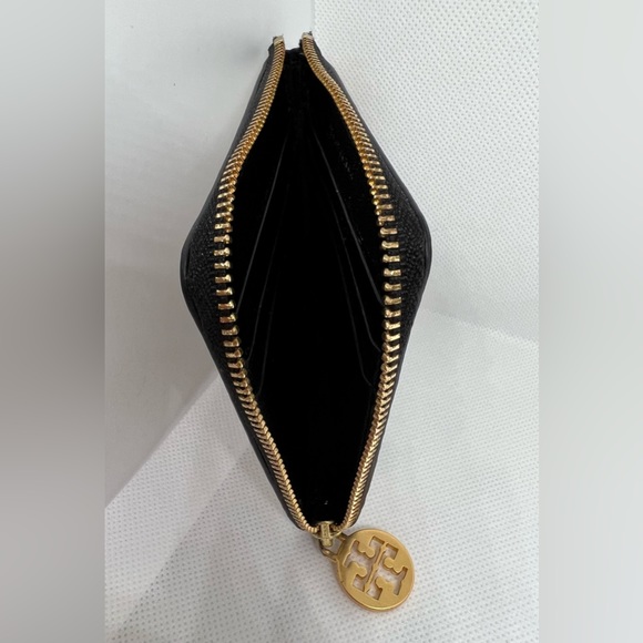 Preloved RARE 🔥 Tory Burch Monogram S leather Card Case Wallet Keychain - Picture 11 of 11